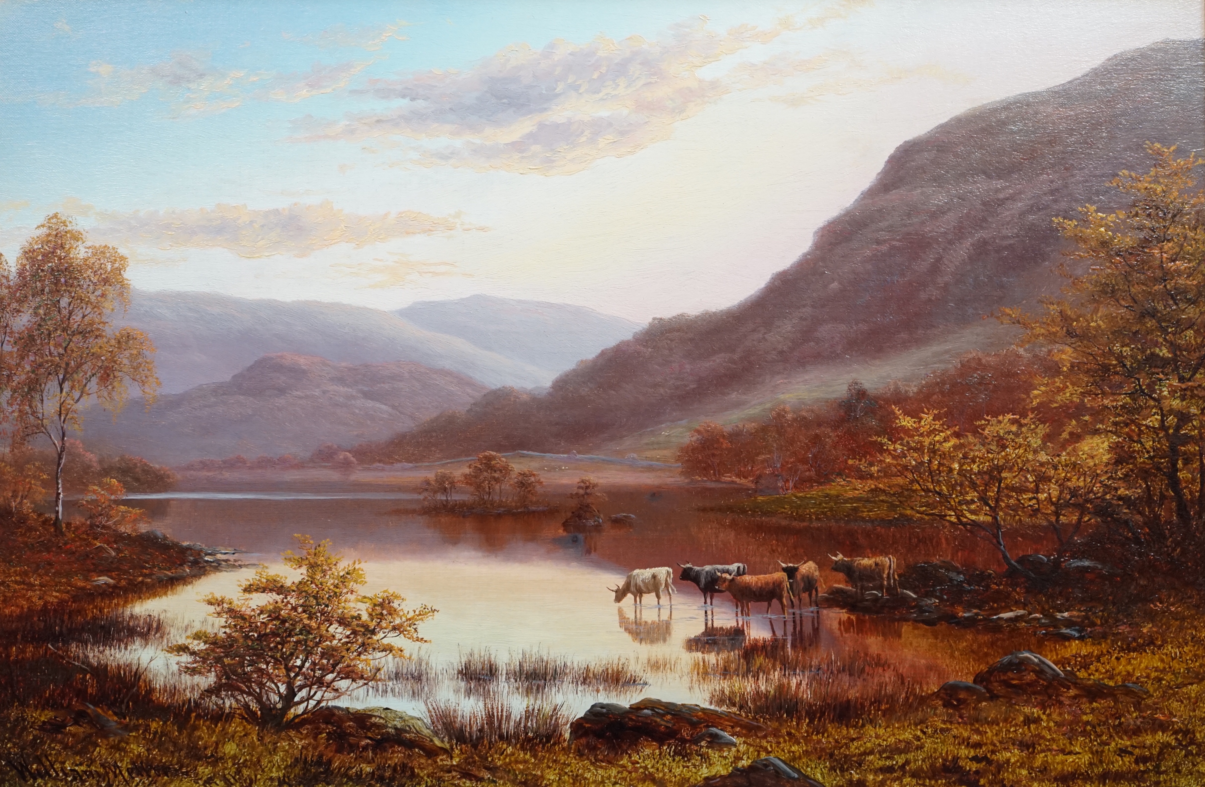 William Mellor (1851-1931), Rydal Water near Ambleside, Westmoreland, oil on canvas, 39 x 59.5cm